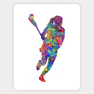 Lacrosse player girl Magnet